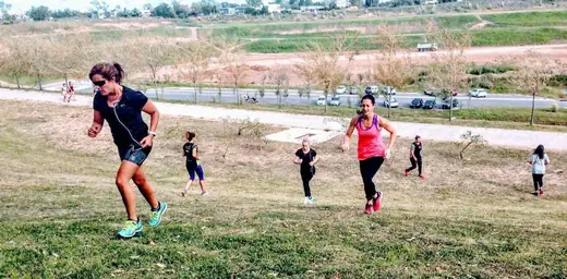 Entrenamiento de running en una subida
